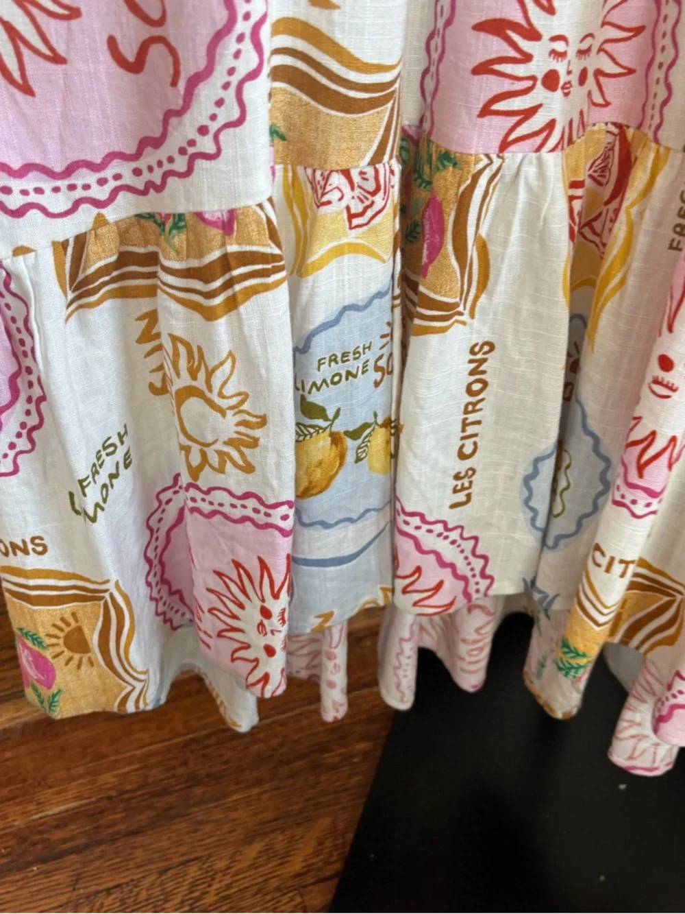 Paper Heart NWT Amalfi Coast Lemon Linen Blend Maxi Dress Women’s L Resortwear - Picture 4 of 12